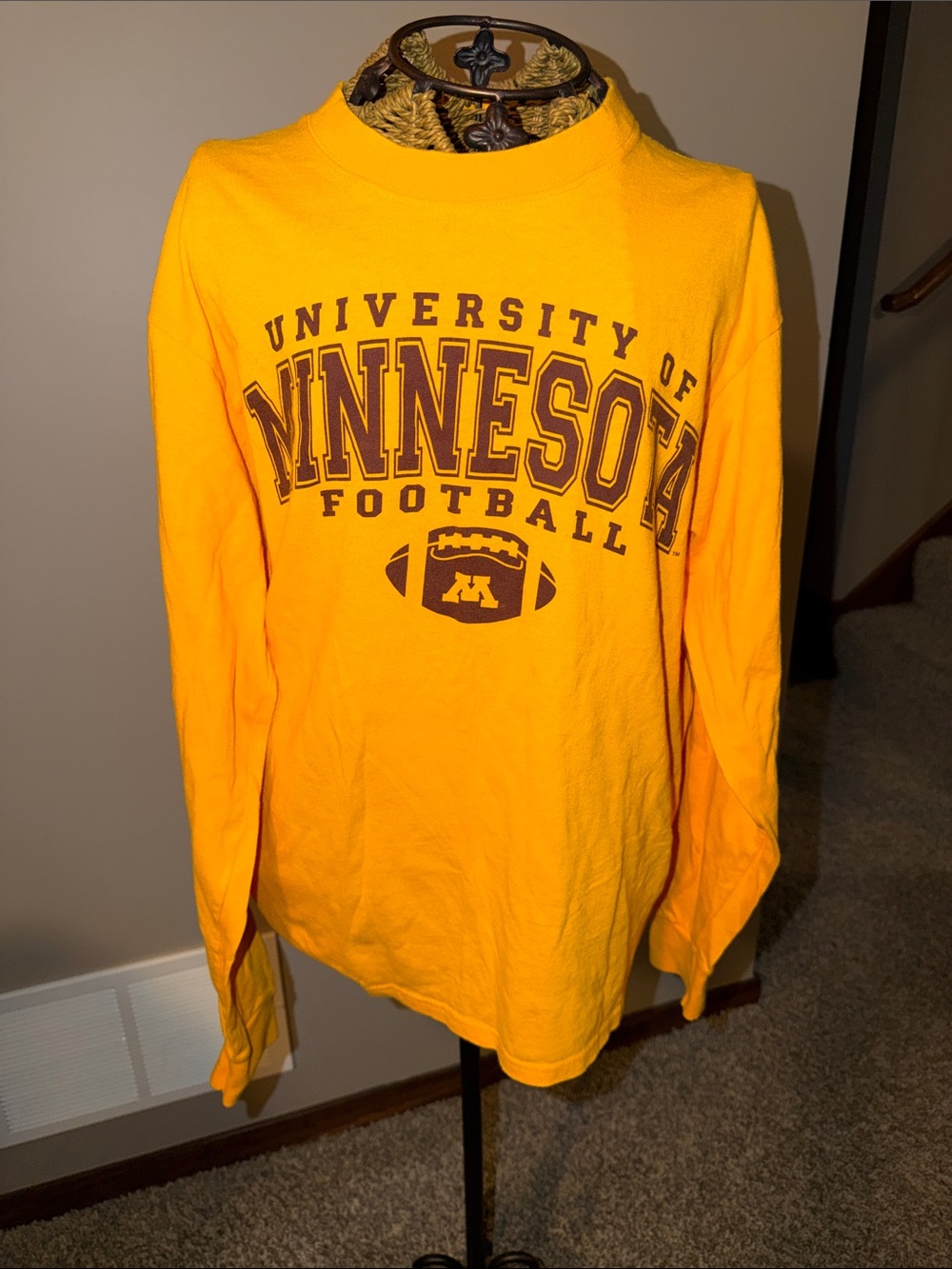University of Minnesota Gold Long-Sleeve Women's Football Tee